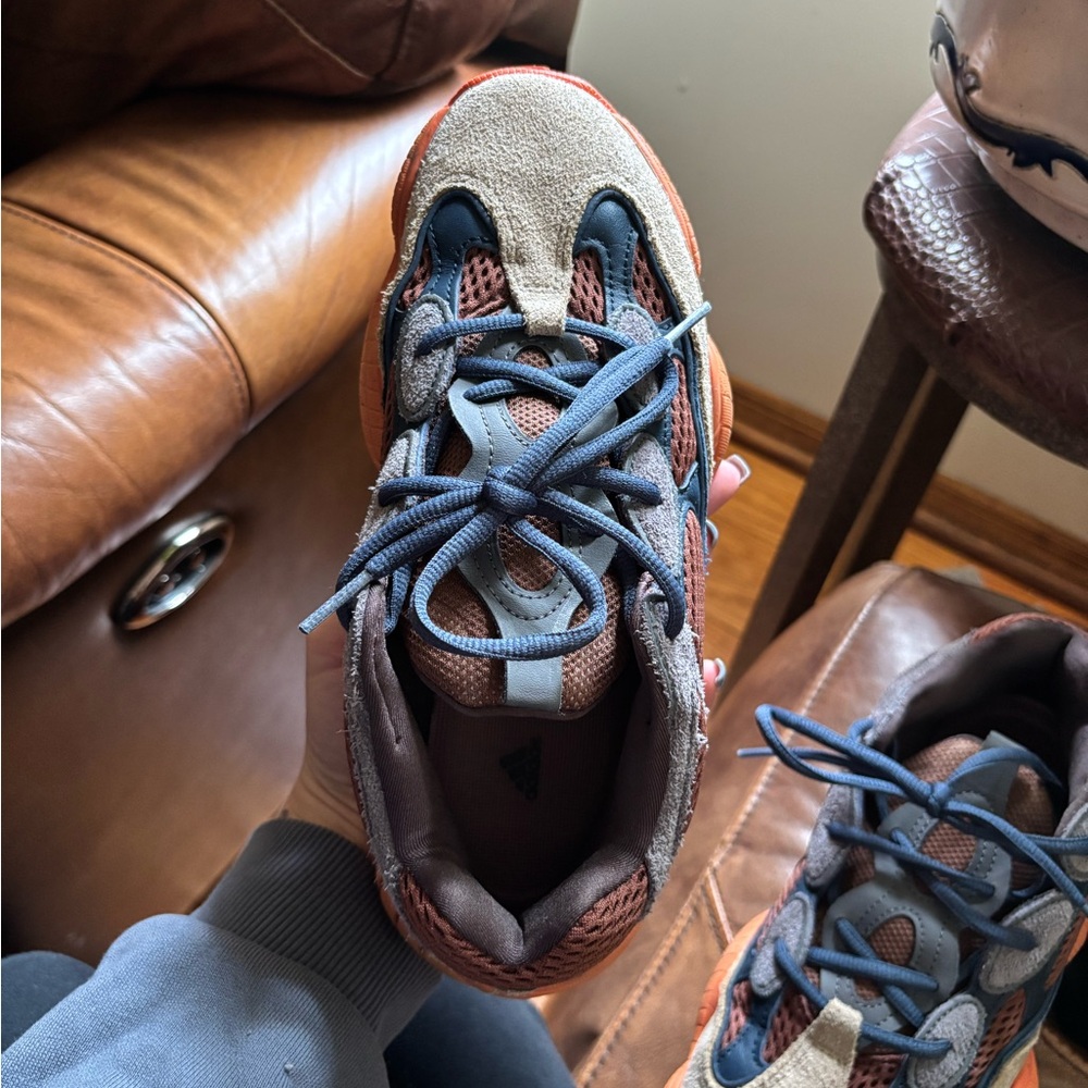 Adidas Yeezy Boost 500 Sneakers - Blue and Tan